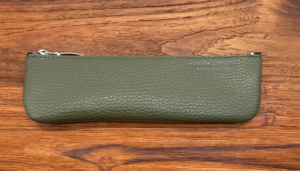 Leder Mäppchen Aris olivgrün